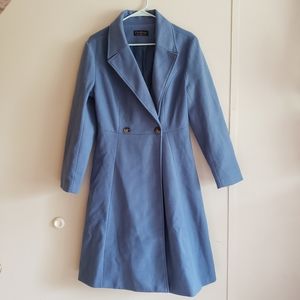 Curlbiuty Blue Long Winter Pea Coat size Medium